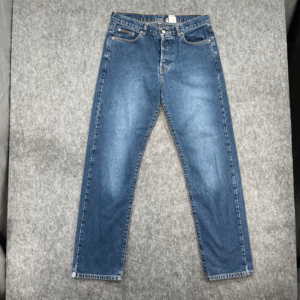 Calvin Klein Jeans Womens 9 Low Rider Omega Pocket Medium Wash Denim Vintage